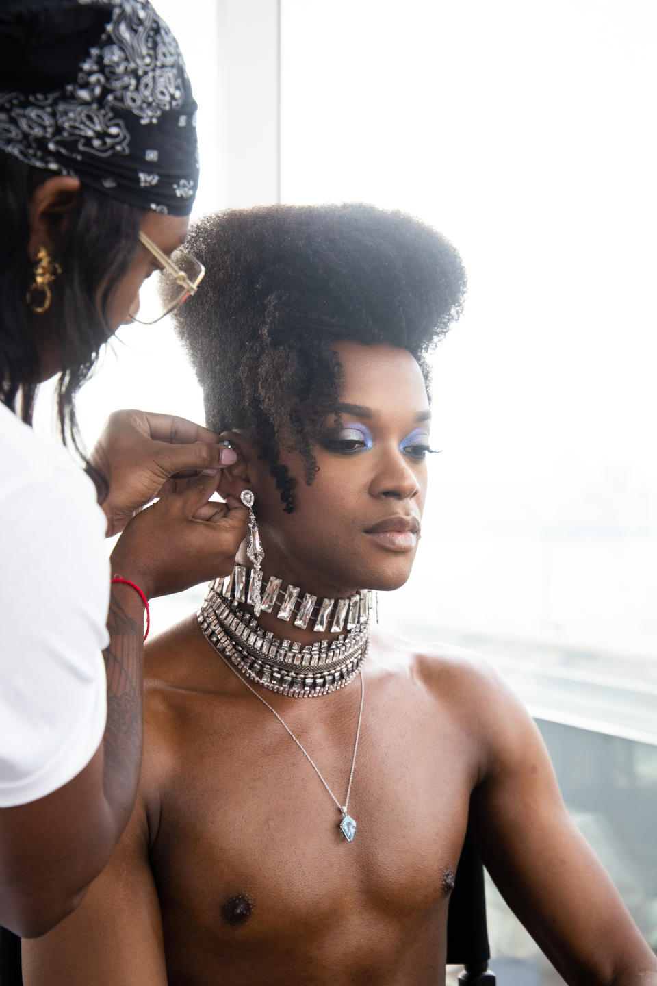 J. Harrison Ghee gets glammed up for the Tonys. 