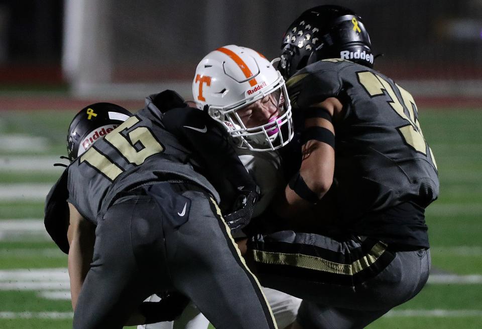 Maple Mountain plays Timpview in a varsity football game at Maple Mountain High School in Spanish Fork on Friday, Oct. 6, 2023. Timpview won 42-20. | Kristin Murphy, Deseret News
