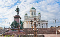 <p>The Finnish city is the latest place to brand itself as a stopover destination, with Finnair launching layover packages for trips of up to five nights. Though the weather is great in July, prices are low because much of the city is on vacation. Don’t let that stop you from a long summer layover—just be sure to check to make sure the businesses you want to visit are open before you go. Helsinki has a <a rel="nofollow noopener" href="http://www.travelandleisure.com/articles/helsinki-modern" target="_blank" data-ylk="slk:great design scene;elm:context_link;itc:0;sec:content-canvas" class="link ">great design scene</a>—it’s got bigger names like <a rel="nofollow noopener" href="http://www.travelandleisure.com/articles/guide-to-helsinki-marimekko" target="_blank" data-ylk="slk:Marimekko;elm:context_link;itc:0;sec:content-canvas" class="link ">Marimekko</a> and Alvar Aalto (there’s a museum dedicated to the starchitect), as well as shops from younger, up-and-coming designers. The Nordic food revolution has expanded to Helsinki as well, with exciting new restaurants that combine the <a rel="nofollow noopener" href="http://www.travelandleisure.com/articles/favorite-meals-helsinki-finland" target="_blank" data-ylk="slk:traditional and the innovative;elm:context_link;itc:0;sec:content-canvas" class="link ">traditional and the innovative</a>. </p>