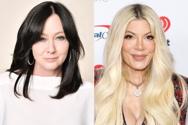 <p>Neilson Barnard/Getty; Taylor Hill/WireImage</p> Shannen Doherty and Tori Spelling