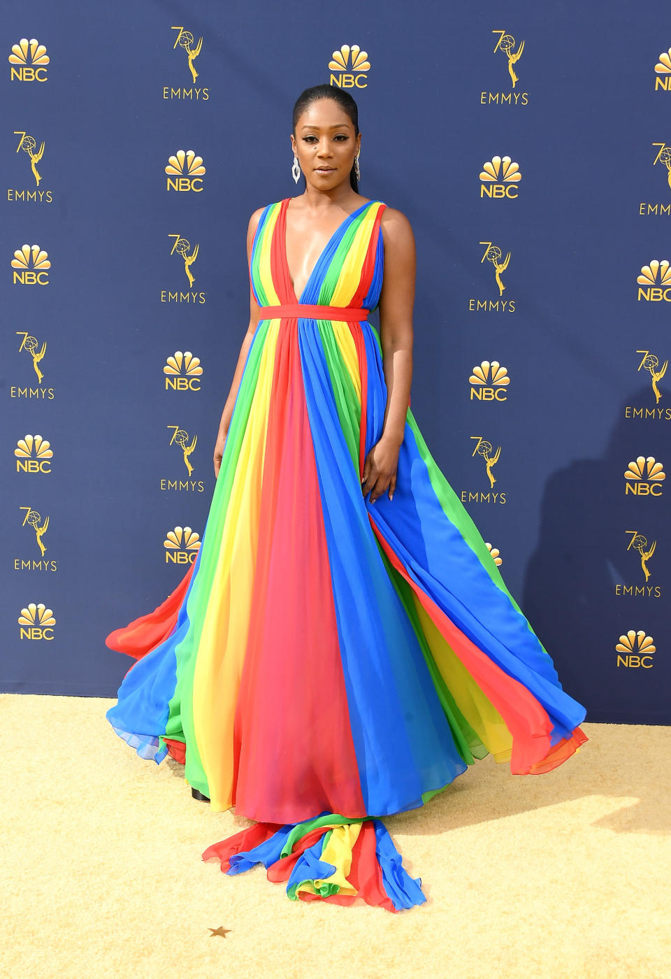 The actress wears a gown by&nbsp;Prabal Gurung at the Emmys.