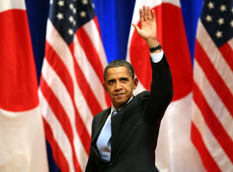 US President Barack Obama, pictured in Tokyo on November 14, 2009, said "As America's first Pacific president, I promise you that this Pacific nation will strengthen and sustain our leadership in this vitally important part of the world"