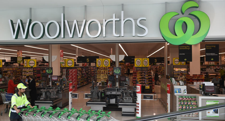 Front of a Woolworths store.