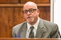 Christopher Ritchell of AT&T, testifies during the murder trial of former New England Patriots player Aaron Hernandez at the Bristol County Superior Court in Fall River, Massachusetts, March 9, 2015. REUTERS/Aram Boghosian/Pool (UNITED STATES - Tags: CRIME LAW SPORT FOOTBALL)