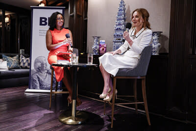 Barbara Bush Foundation Ambassador Geri Halliwell-Horner in conversation with journalist Helena Andrews-Dyer at the GeorgeTown Club in Washington, D.C. Photo by Paul Morigi