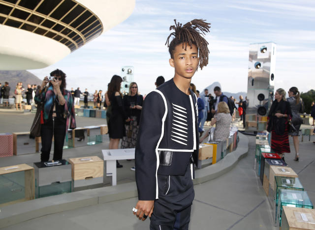 Jaden Smith and Sasha Lane were twinning with huge ponytails at the Louis  Vuitton show
