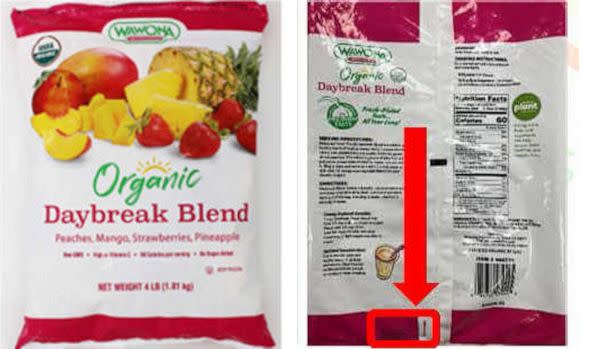 PHOTO: Wawona Frozen Foods is voluntarily recalling year-old packages of its Organic DayBreak Blend distributed to Costco Wholesale stores in Arizona, California, Colorado, Utah and Washington from April 15, 2022 to June 26, 2022. (Wawona via FDA)