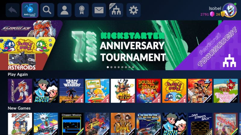 Retro repository Anstream Arcade advertises its games on Steam.