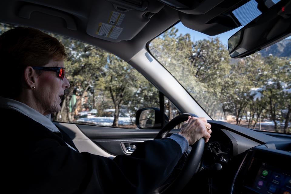 Chris Ray talks about the area's water issues while driving in Pine on Dec. 15, 2022.