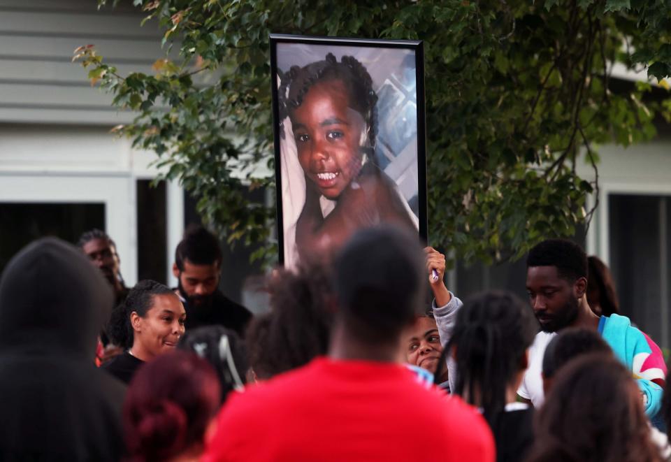 Family and friends gathered on Ardsley Circle on Monday, June 10, 2024, for a candlelight vigil for a 2-year-old child who drowned in an above-ground swimming pool at 111 Ardsley Circle on Saturday, June 8, 2024.