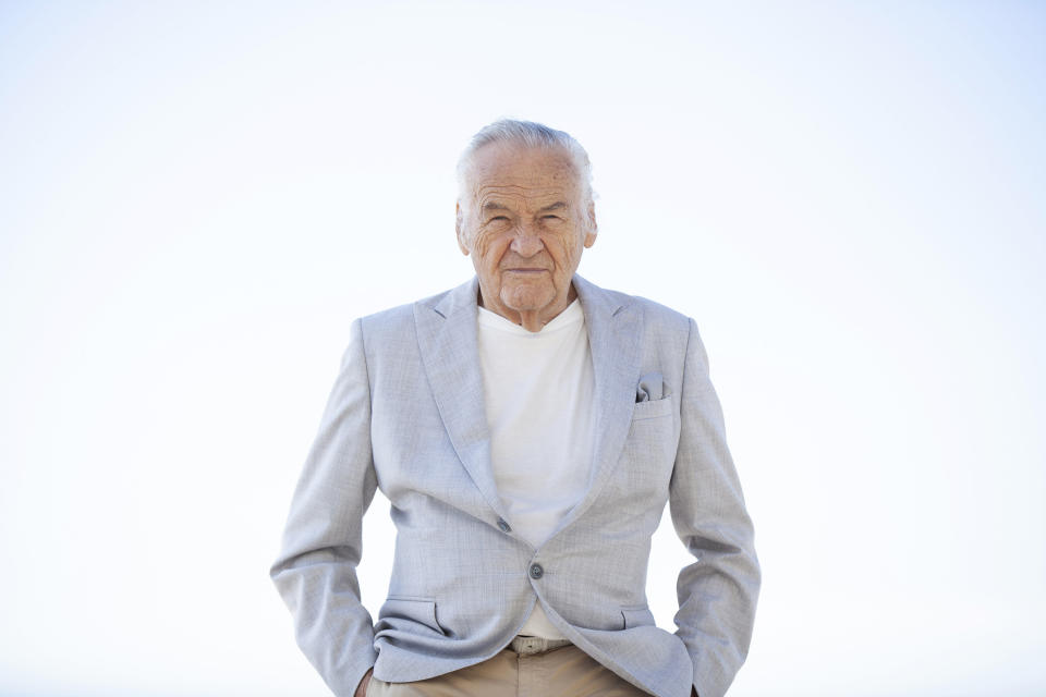 Polish filmmaker Jerzy Skolimowski poses for a portrait in Santa Monica, Calif. on Dec. 3, 2022, to promote his film "EO.". (Photo by Rebecca Cabage/Invision/AP)