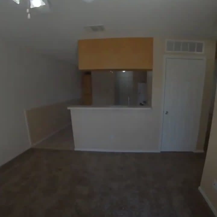 living room and kitchen in Lubbock, Texas rental home