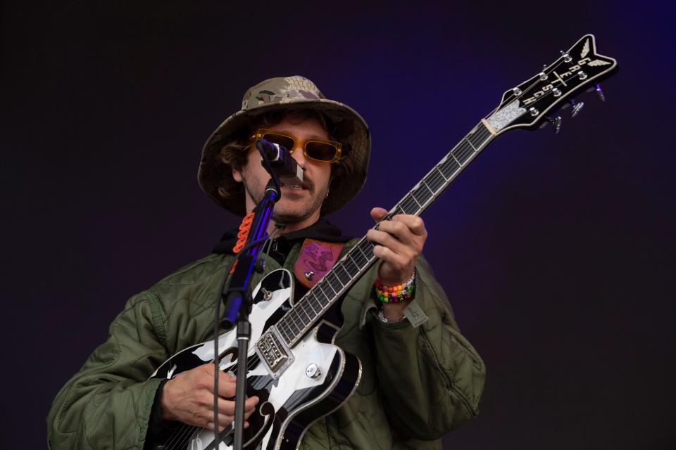 John Gourley of Portugal The Man, performs at Bonnaroo in Manchester, Tenn., Friday, June 16, 2023.