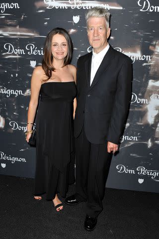 <p>Jerod Harris/WireImage</p> Emily Stofle and David Lynch arrive at the David Lynch cocktail party on June 20, 2012 in Hollywood, California.