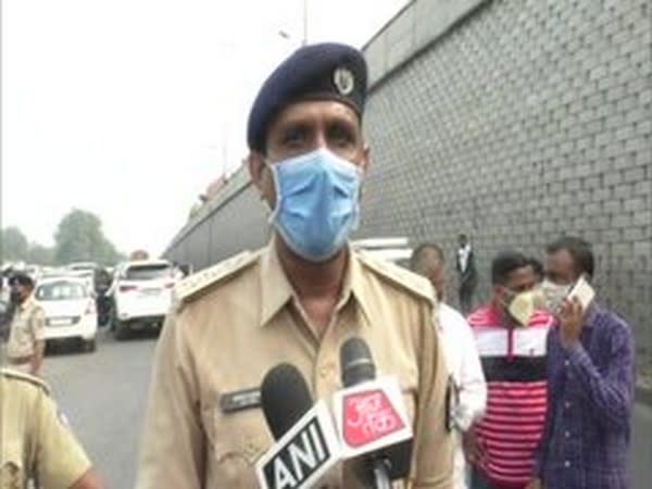 ACP, Vadodara Bharat Rathod talking to reporters on Monday. Photo/ANI 