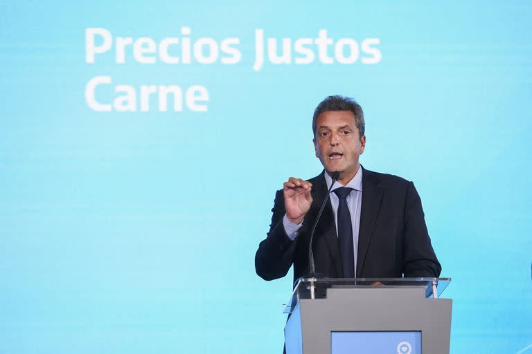 Sergio Massa en los anuncios por la carne vacuna