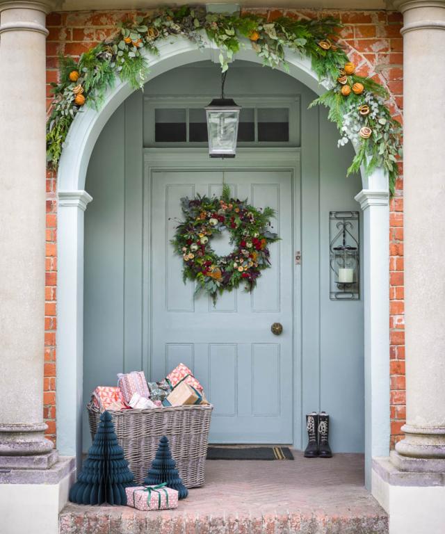 Peacock Wreath, Christmas Wreath for Front Door, Elegant Christmas