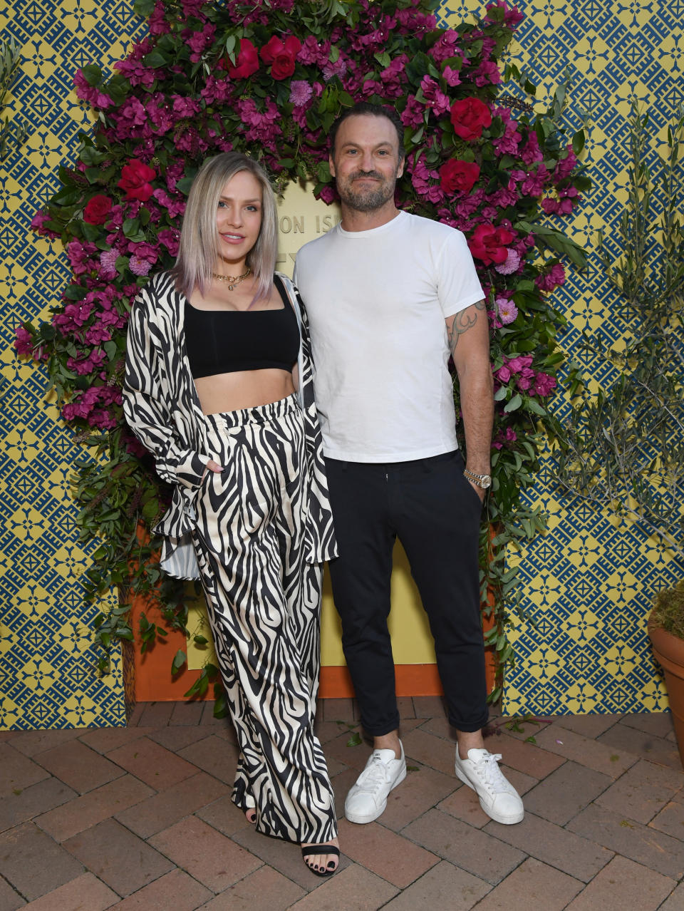 NEWPORT BEACH, CALIFORNIA - SEPTEMBER 16: Sharna Burgess and Brian Austin Green attend Fashion Island's StyleWeekOC In Partnership With SIMPLY – Day One at Fashion Island on September 16, 2022 in Newport Beach, California. (Photo by Jon Kopaloff/Getty Images for Fashion Island)