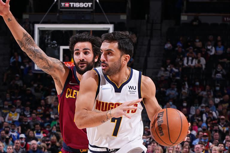 En acción: Campazzo, en el duelo ante Cleveland Cavaliers del lunes