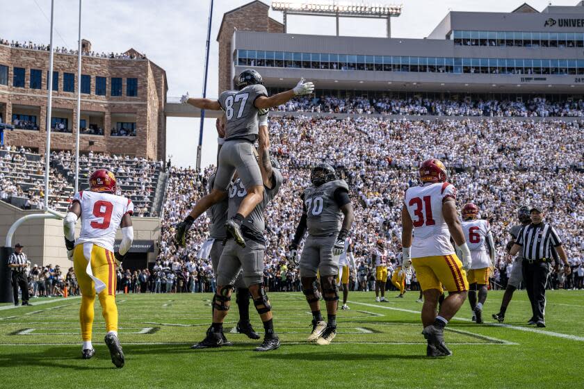 BOULDER, CO - SEPTEMBER 30, 2023: Colorado Buffaloes tight end Michael Harrison.