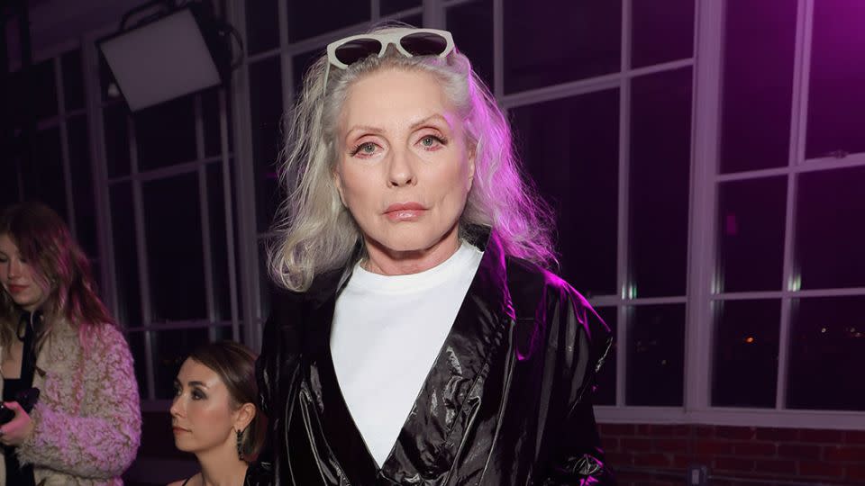 Debbie Harry attends the Bach Mai runway show on February 9. - Jason Mendez/Getty Images for NYFW: The Shows