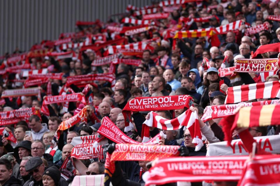 Liverpool fans at Anfield  (Getty Images)