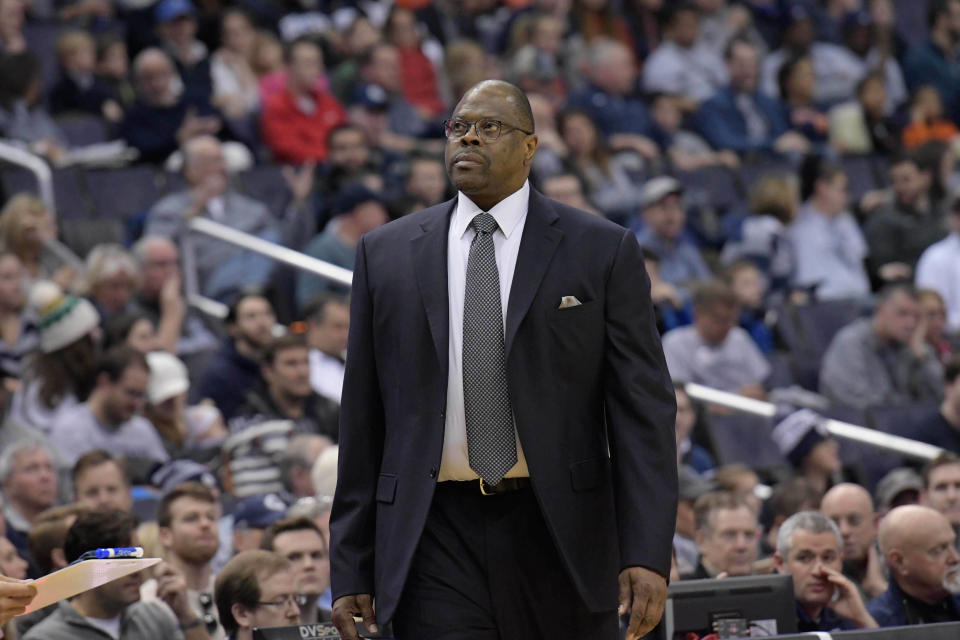 Patrick Ewing’s Georgetown team squandered a late lead against Syracuse. (AP)