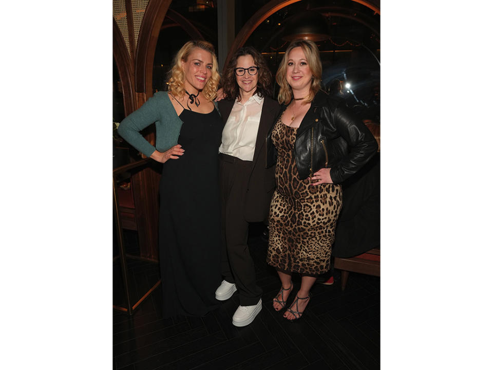 (From l.): Busy Philipps, Ally Sheedy and creator/executive producer Simone Finch at the New York premiere of Freeform’s Single Drunk Female at the Midnight Theater.