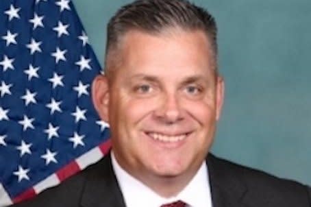 The Florida deputy who last month shot and killed a U.S. Air Force airman while responding to a 911 call has been fired, Okaloosa County Sheriff Eric Aden (pictured) confirmed Friday. Photo courtesy of the Okaloosa County Sheriff's Department