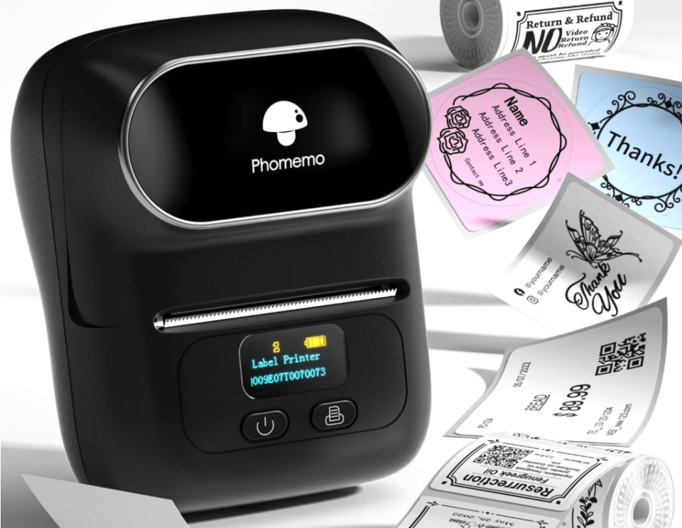 Der Mini-Printer braucht weder Tinte noch Farbband – und ist für alle möglichen Etiketten geeignet. (Bild: Amazon)
