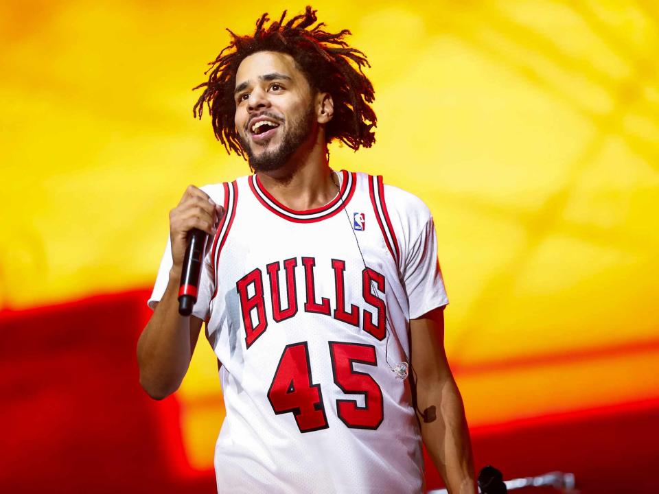 Michael Hickey/Getty J. Cole performs on day one of Lollapalooza on July 28, 2016 in Chicago, Illinois