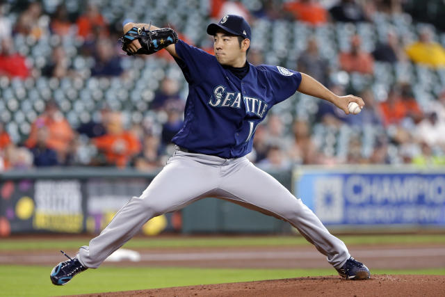 Kikuchi no-hit into into 7th leads Mariners over Astros 1-0