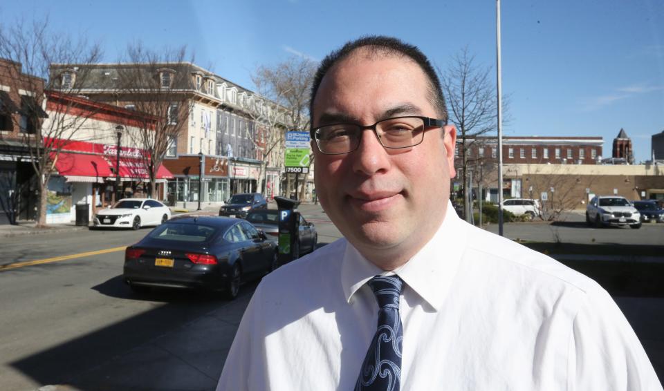 Stephen Papas, the president and CEO of United Way of Rockland County on Main St. in Nyack March 8, 2024.