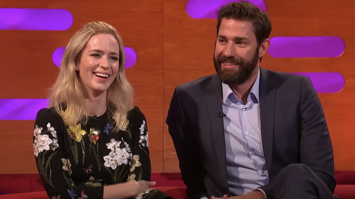  emily blunt john krasinski the graham norton show screenshot youtube 