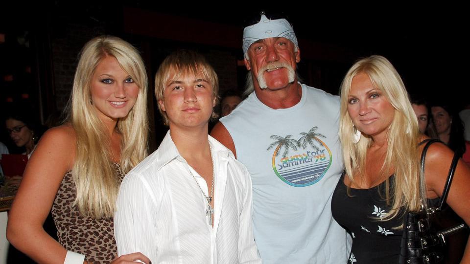 Hulk, Brooke Hogan, Nick Hogan and ex-wife Linda Hogan at red carpet event