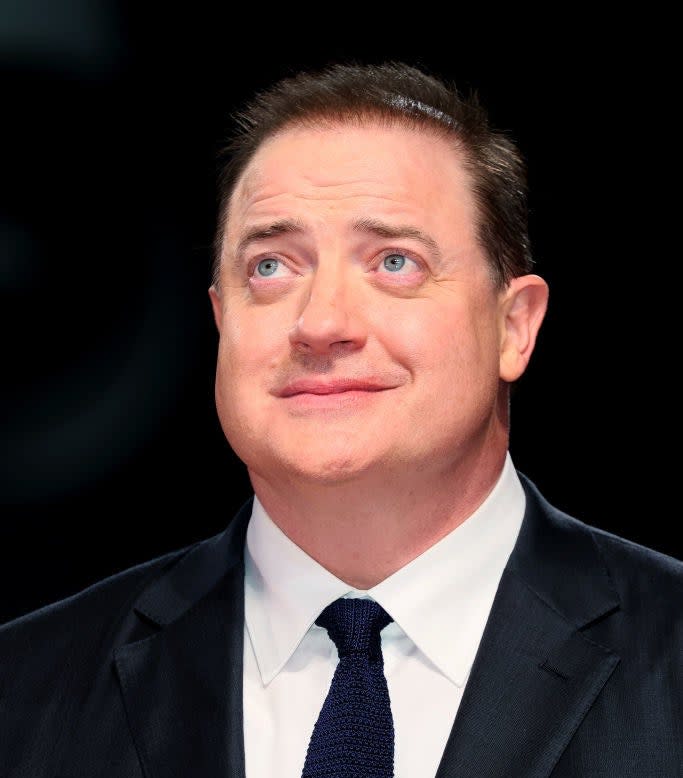 closeup of Brendan Fraser