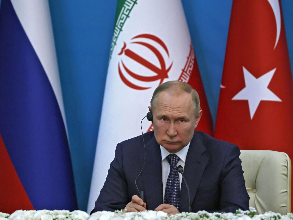 Russian president Vladimir Putin in Iran