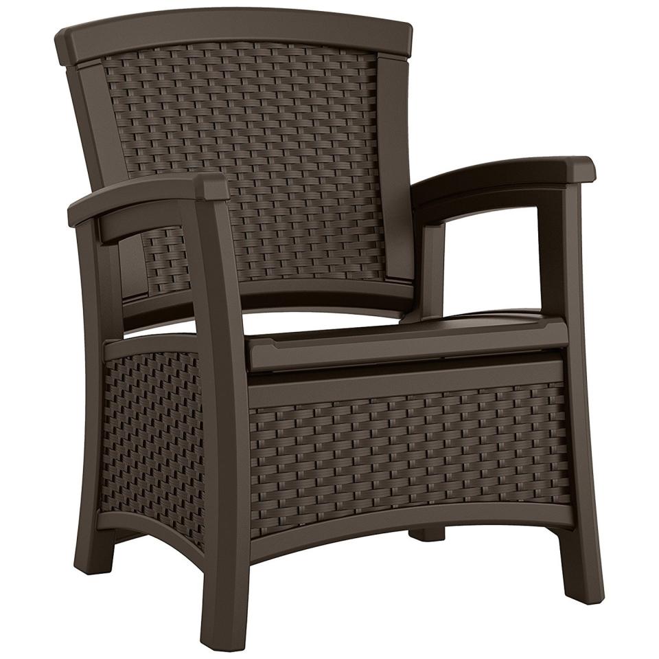 Suncast Elements Resin Club Chair with Storage, Java, BMCC1800 (Walmart / Walmart)