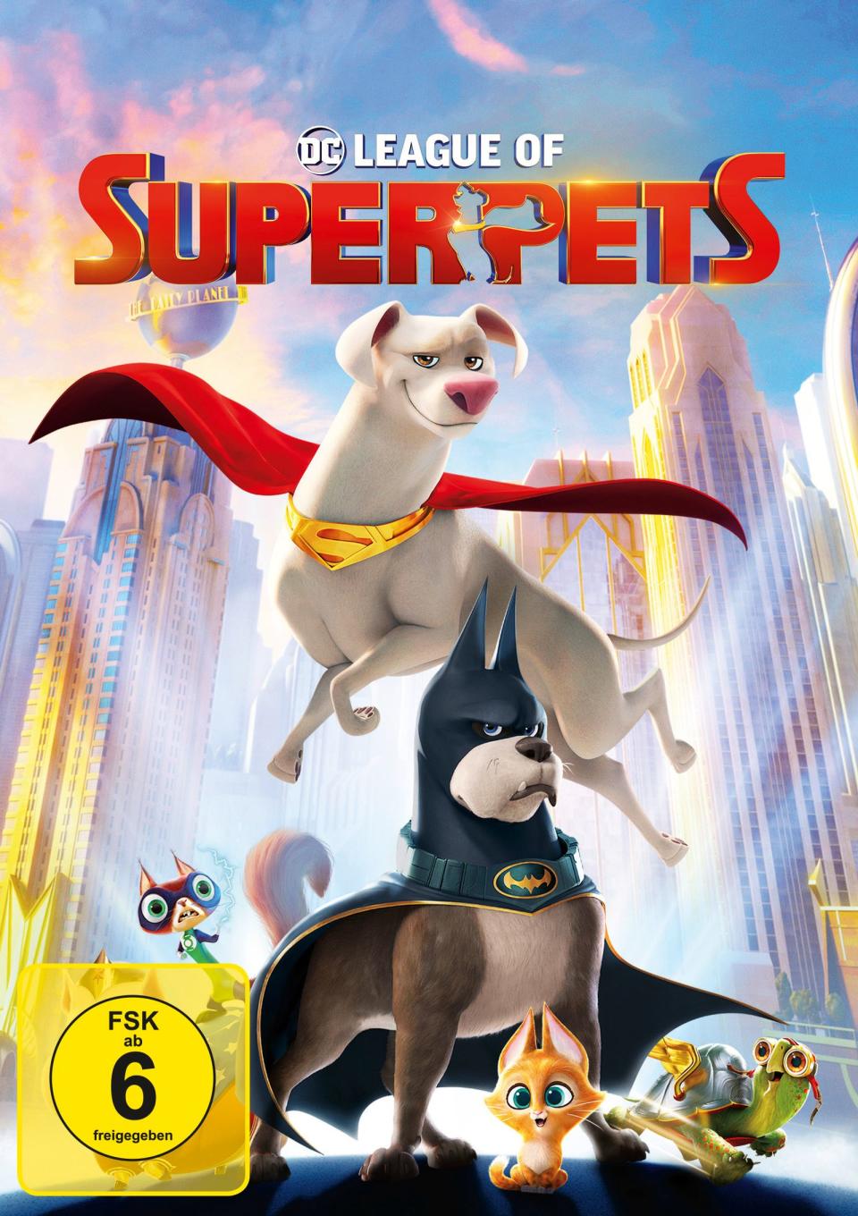 In "DC League of Super-Pets" dürfen die Super-Haustiere endlich mal zeigen, was sie wirklich können. (Bild: 2022 Warner Bros. Entertainment Inc. All DC characters and elements © & TM DC. )