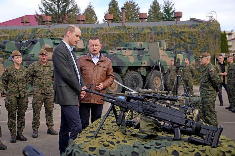 Prince William visits British and Polish troops in Rzeszow