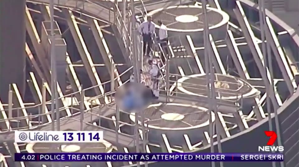 The woman plunged from the tower's Skywalk. Source: 7 News