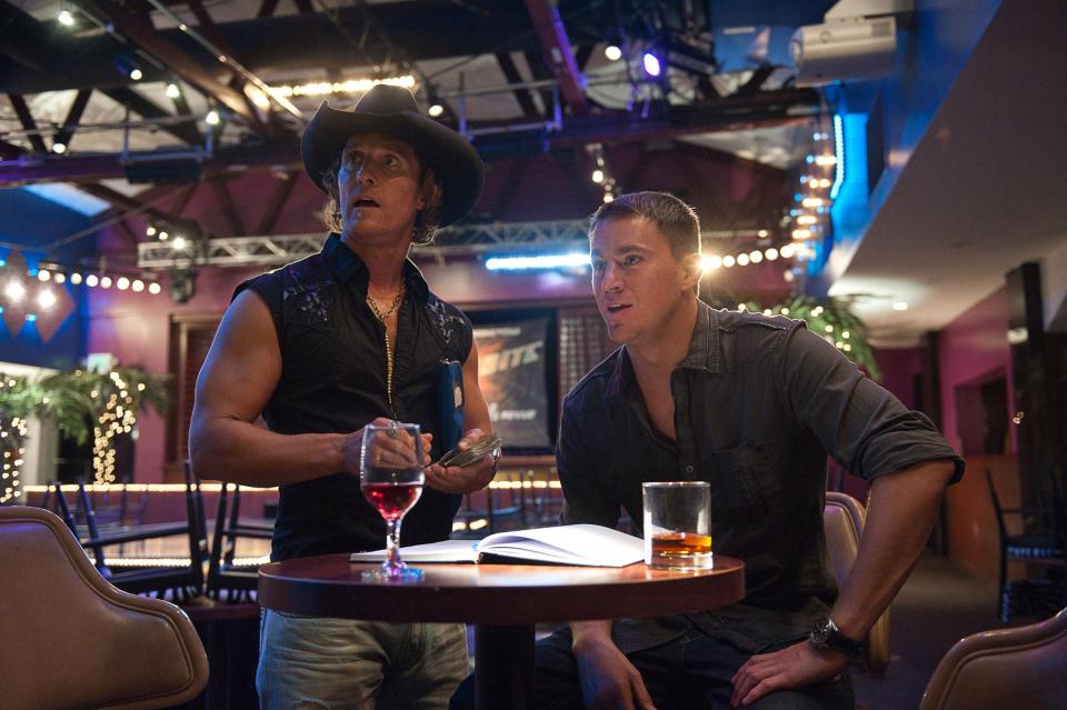 Matthew McConaughey, left, and Channing Tatum spawned an unlikely franchise with their hit stripper drama "Magic Mike" in 2012.