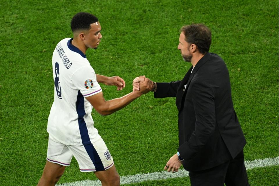 Gareth Southgate looks set to continue with Trent Alexander-Arnold in midfield against Denmark  (Getty Images)