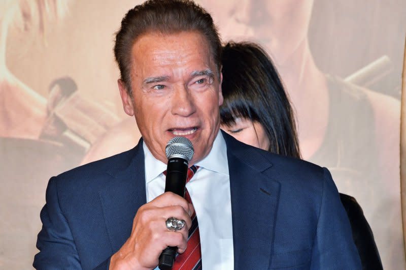 Arnold Schwarzenegger said he is on the mend after undergoing open-heart surgery. File Photo by MORI Keizo/UPI