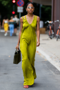<p>Give your sleek maxi dresses a playful edge by switching out your subtle heels for a pair of contrasting strappy mules to set the look off.</p>