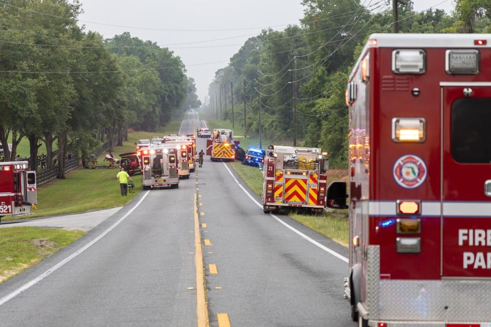 Eight people died and almost 40 others were injured when a bus carrying farm workers collided with a pickup truck on State Road 40 in Marion County.