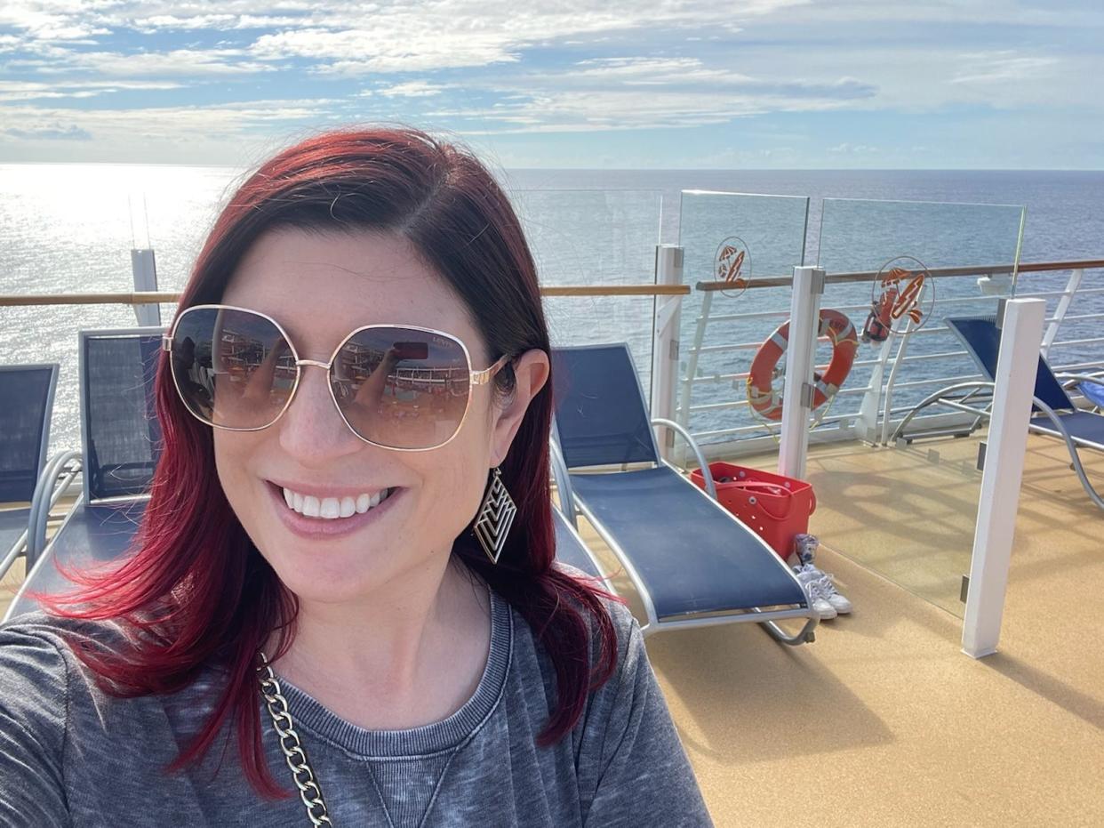 Amanda Adler on cruise deck