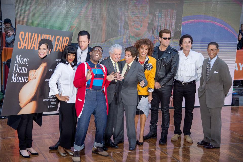 <p>It was a full-on celebration of the decade that brought us slip dresses, <em>Forrest Gump</em>, and boy bands galore. From left to right, Savannah copied Demi Moore's legendary 1992 <em>Vanity Fair </em>(er, "Savanity Fair") cover, Tamon Hall and Willie Geist were Mia Wallace and Vincent Vega from <em><a href="https://www.amazon.com/Pulp-Fiction-Blu-ray-John-Travolta/dp/B001AQT0Z4/ref=sr_1_1_sspa?keywords=Pulp+Fiction&qid=1569272348&s=gateway&sr=8-1-spons&psc=1&spLa=ZW5jcnlwdGVkUXVhbGlmaWVyPUEzT0I1NVZJRDg0VjQ2JmVuY3J5cHRlZElkPUEwNzg1MjUyMzVUVUdDVlBJTTlaTSZlbmNyeXB0ZWRBZElkPUEwNTQ1ODgxM0QzRktTSjQzS0tYSyZ3aWRnZXROYW1lPXNwX2F0ZiZhY3Rpb249Y2xpY2tSZWRpcmVjdCZkb05vdExvZ0NsaWNrPXRydWU%3D&tag=syn-yahoo-20&ascsubtag=%5Bartid%7C10055.g.29193412%5Bsrc%7Cyahoo-us" rel="nofollow noopener" target="_blank" data-ylk="slk:Pulp Fictio;elm:context_link;itc:0;sec:content-canvas" class="link ">Pulp Fictio</a></em><em><a href="https://www.amazon.com/Pulp-Fiction-Blu-ray-John-Travolta/dp/B001AQT0Z4/ref=sr_1_1_sspa?keywords=Pulp+Fiction&qid=1569272348&s=gateway&sr=8-1-spons&psc=1&spLa=ZW5jcnlwdGVkUXVhbGlmaWVyPUEzT0I1NVZJRDg0VjQ2JmVuY3J5cHRlZElkPUEwNzg1MjUyMzVUVUdDVlBJTTlaTSZlbmNyeXB0ZWRBZElkPUEwNTQ1ODgxM0QzRktTSjQzS0tYSyZ3aWRnZXROYW1lPXNwX2F0ZiZhY3Rpb249Y2xpY2tSZWRpcmVjdCZkb05vdExvZ0NsaWNrPXRydWU%3D&tag=syn-yahoo-20&ascsubtag=%5Bartid%7C10055.g.29193412%5Bsrc%7Cyahoo-us" rel="nofollow noopener" target="_blank" data-ylk="slk:n;elm:context_link;itc:0;sec:content-canvas" class="link ">n</a></em>, and Al was the perfect Steve Urkel. For a meta twist, Kathie Lee dressed up as Regis, while Hoda dressed up as KLG pre-<em>Today</em>. And then there was Carson, who came as the Terminator.</p><p><strong>RELATED:</strong> <a href="https://www.goodhousekeeping.com/holidays/halloween-ideas/g22074138/90s-halloween-costumes/" rel="nofollow noopener" target="_blank" data-ylk="slk:The Best '90s Halloween Costumes That You Haven't Seen;elm:context_link;itc:0;sec:content-canvas" class="link ">The Best '90s Halloween Costumes That You Haven't Seen</a></p>