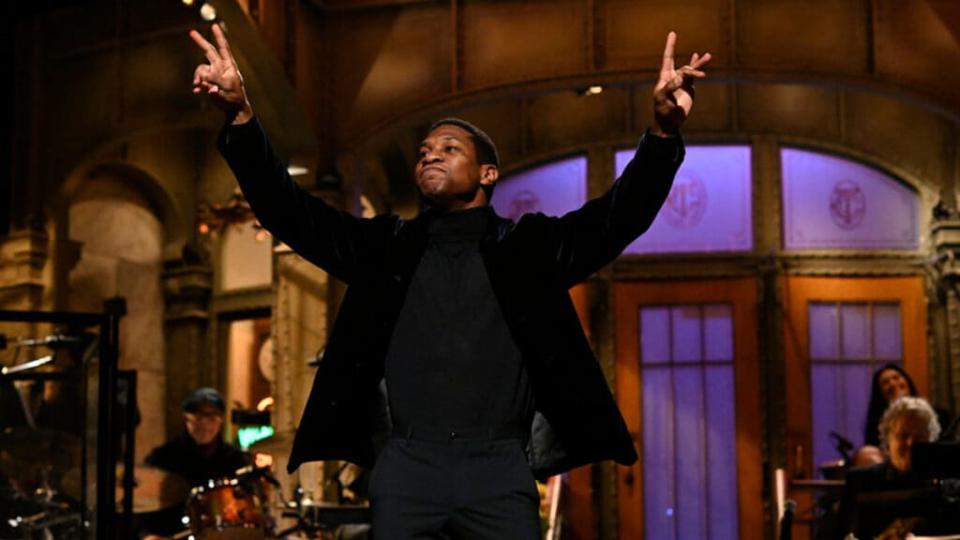 "Saturday Night Live" host Jonathan Majors during the Monologue on Saturday, Nov. 13, 2021.