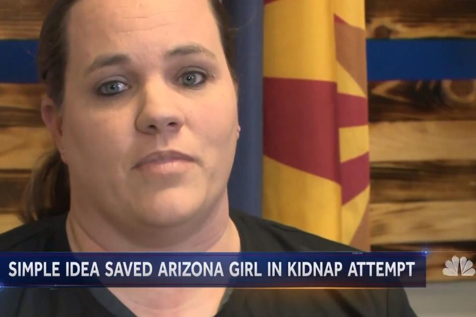 Arizona mom Brenda James said agreeing on a "code word" with her daughter likely saved the girl's life. (Photo: NBC News)